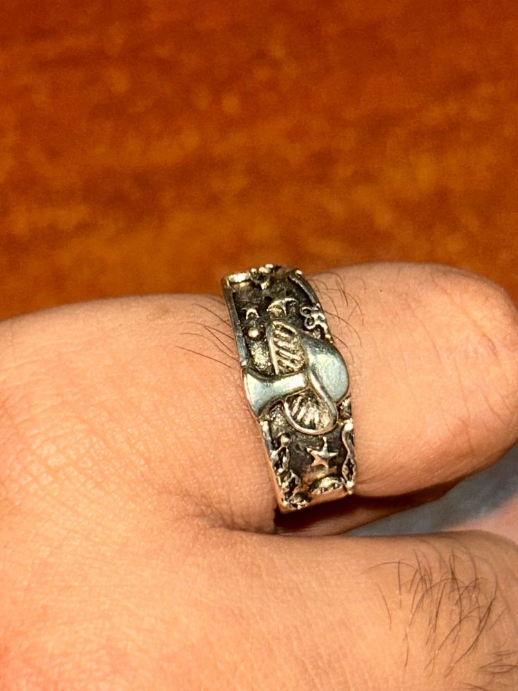 stainless steel gothic shroom ring