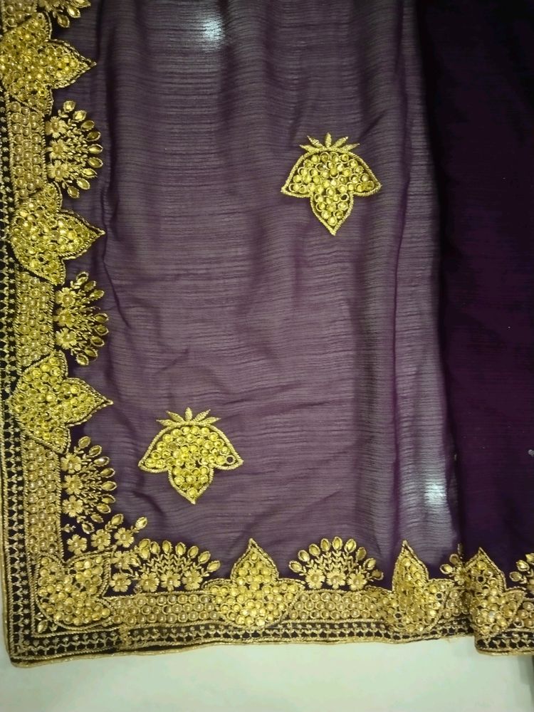 Embroidery Worked Saree