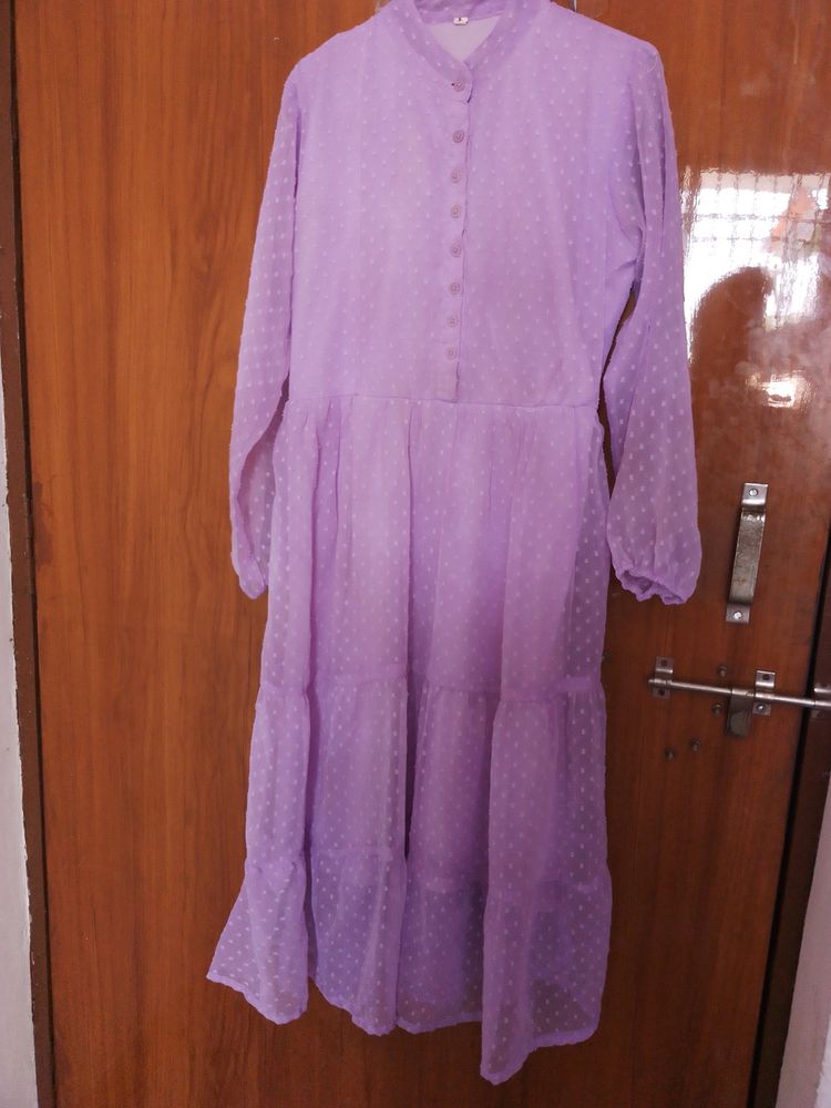 Beautiful Lavender Midi Dress