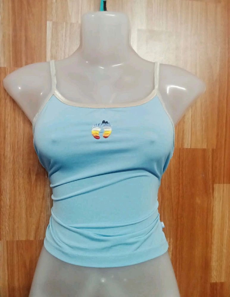 Sky Blue Crop Top