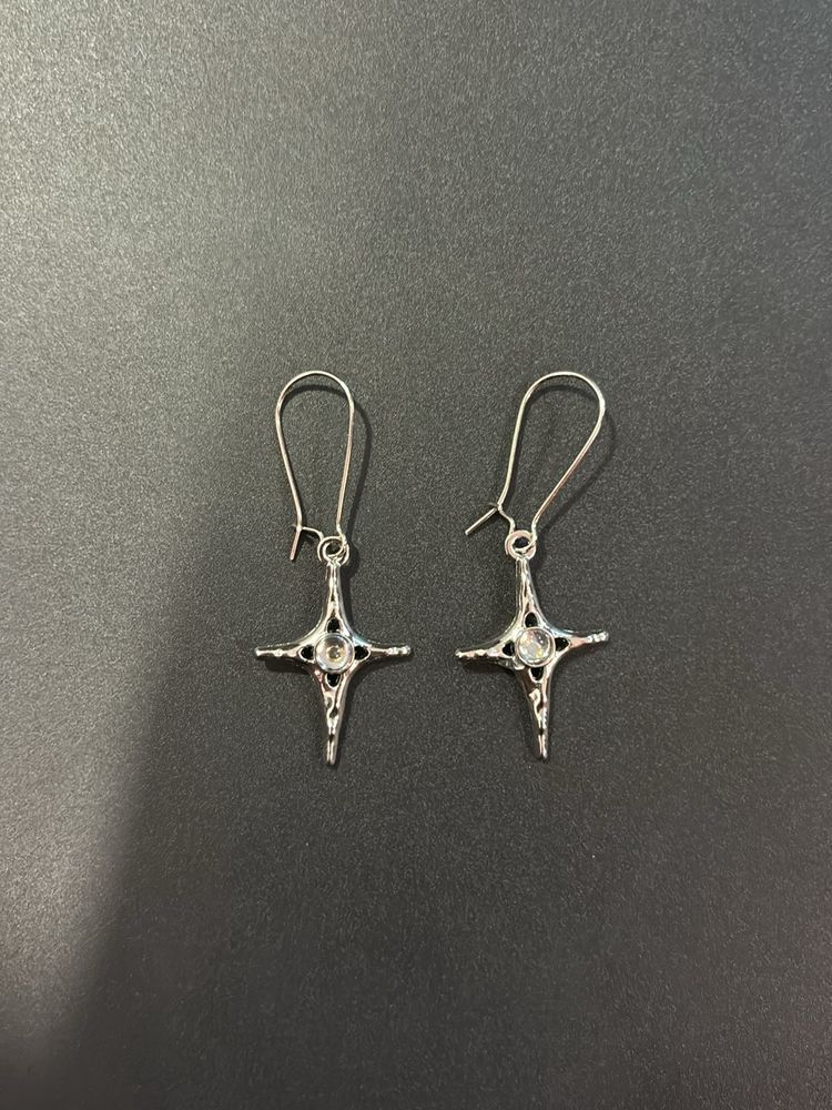 Y2K Cross Earrings 🫶🏻🎶🪞🩵