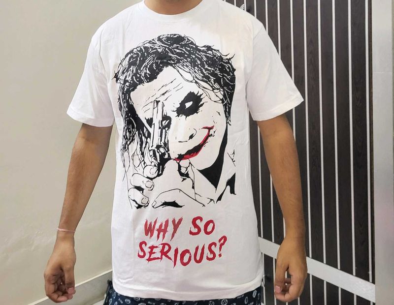 Men's T-shirt White, Why So Serious Joker