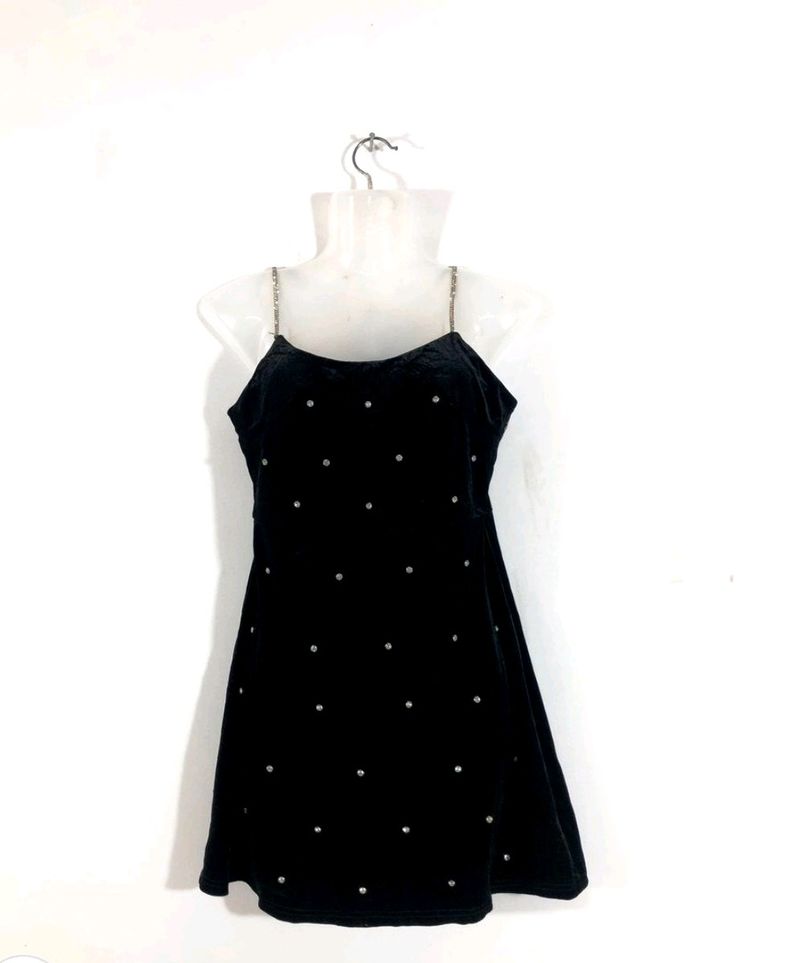 Rhinestone Short Dress