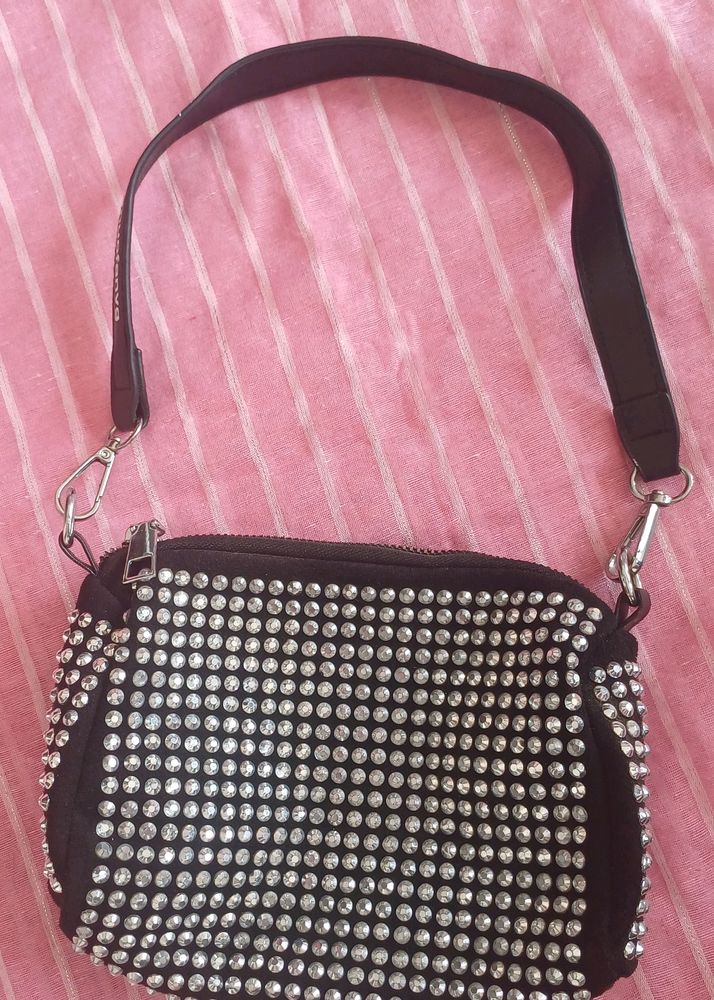 Black Shimmer Handbag