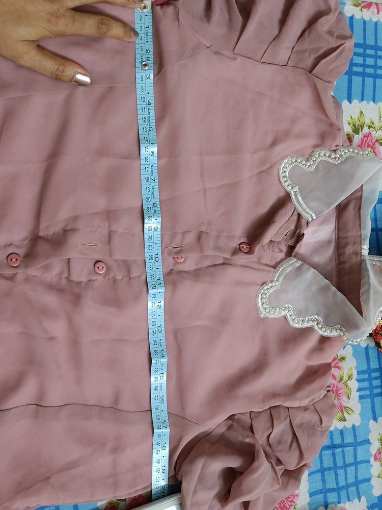 Korean Collared Mauve Shirt(Size M)