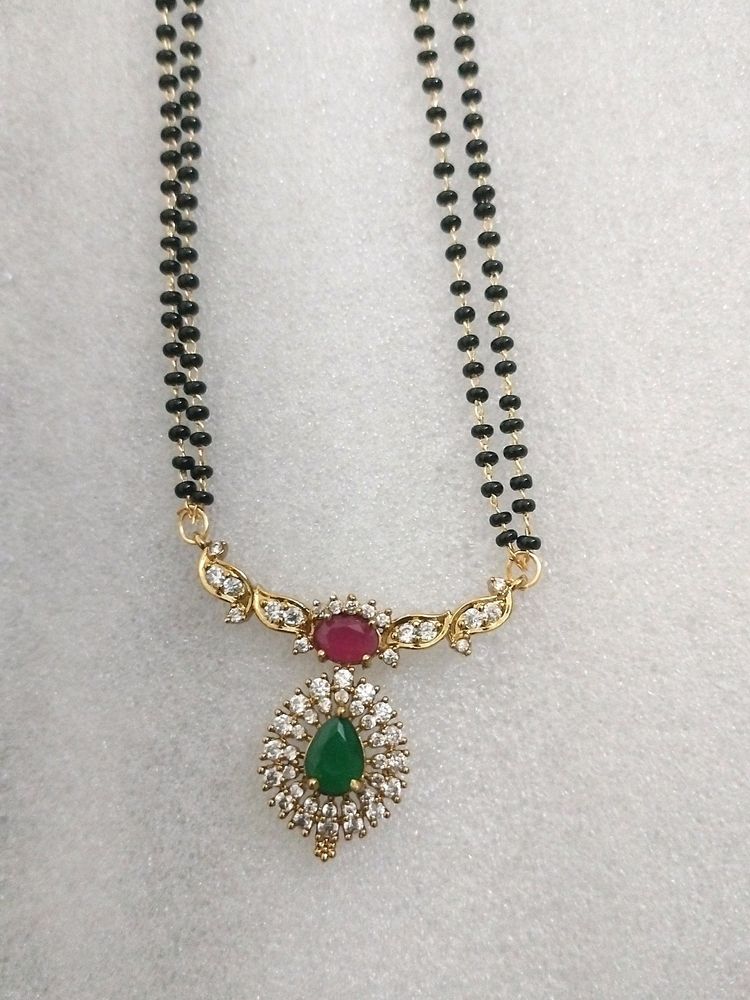 AD Mangalsutra With Stone Studded