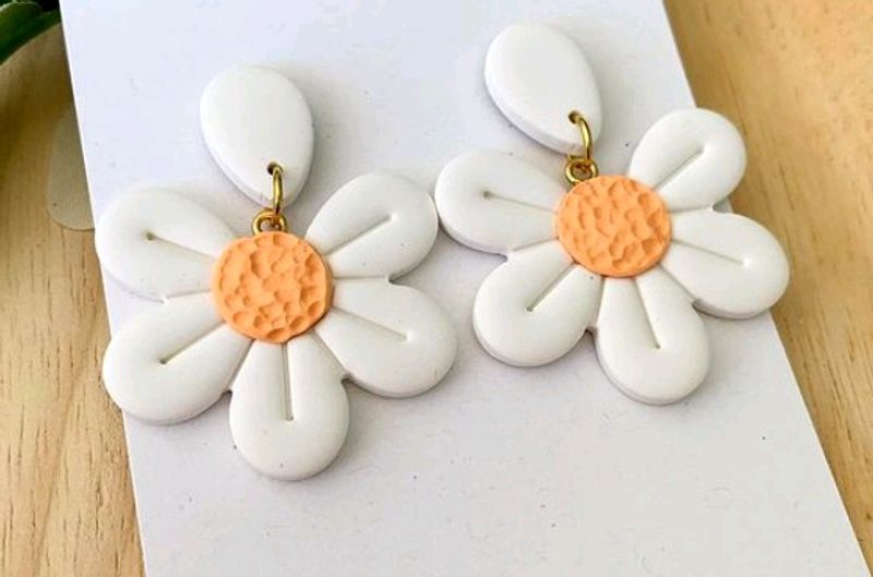 Clay Flower Earring No 7