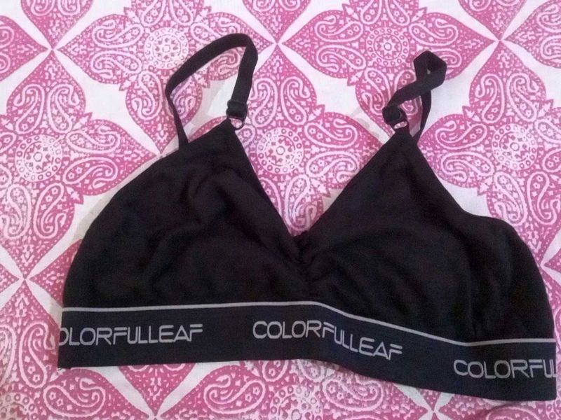 A Black Color Non Padded Bra