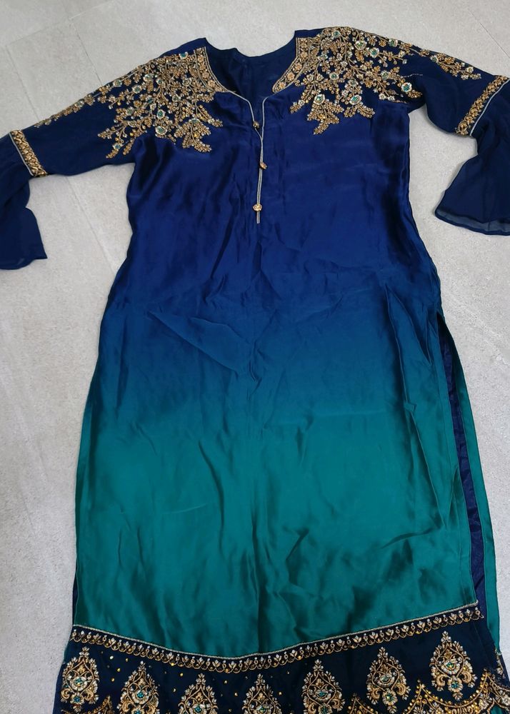 Partywear Kurti With Skirt