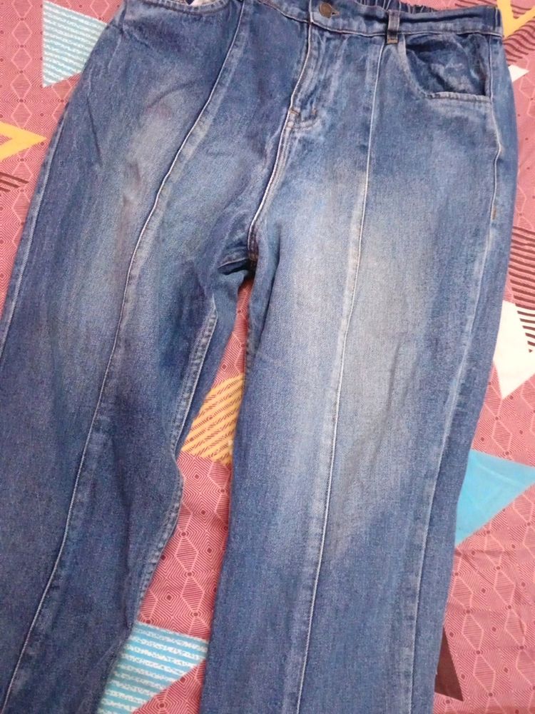 Washed Blue Denim Jeans