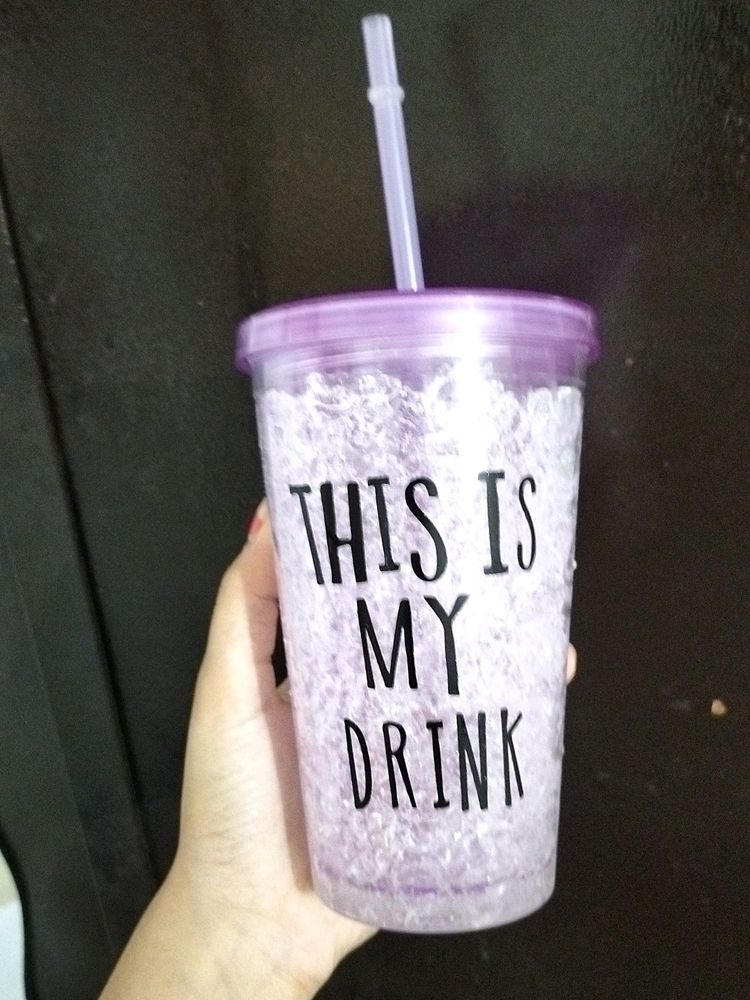 Korean Purple Crystal Straw Coffe Mug