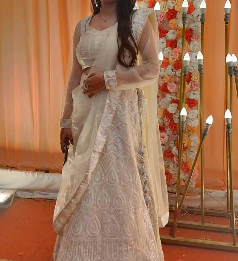 White Fancy Lehnga