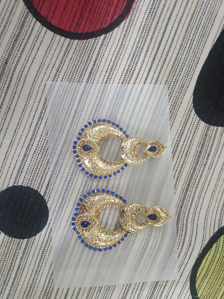 blue earrings