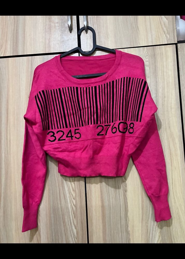 Cropped Pink Sweater