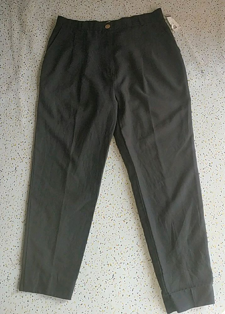 Black Cotton Trousers