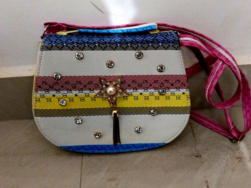 Multi Coloured Sling Bag