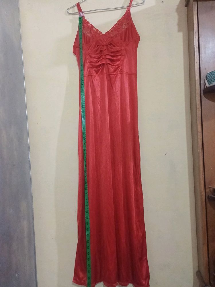 Flawless Satin Red Luxerious Nighty