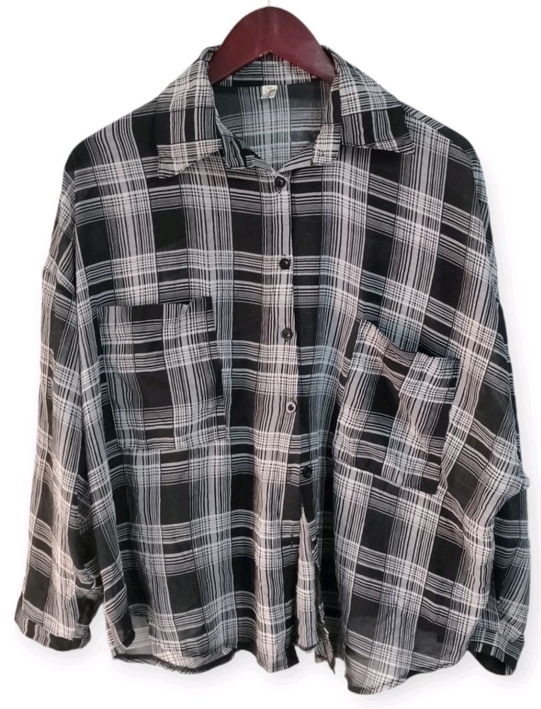 Black Plaid Shirt (Woman)