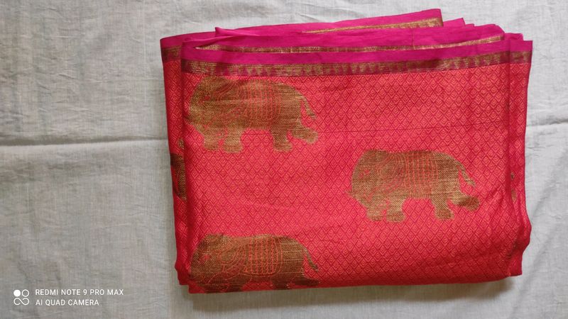 Elephant Printed Beautiful Saree Totally New