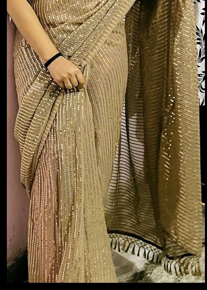 Sequence Saree With Blouse Piece