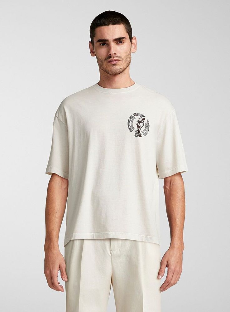 Simons Printed Faded Oversized T-Shirt