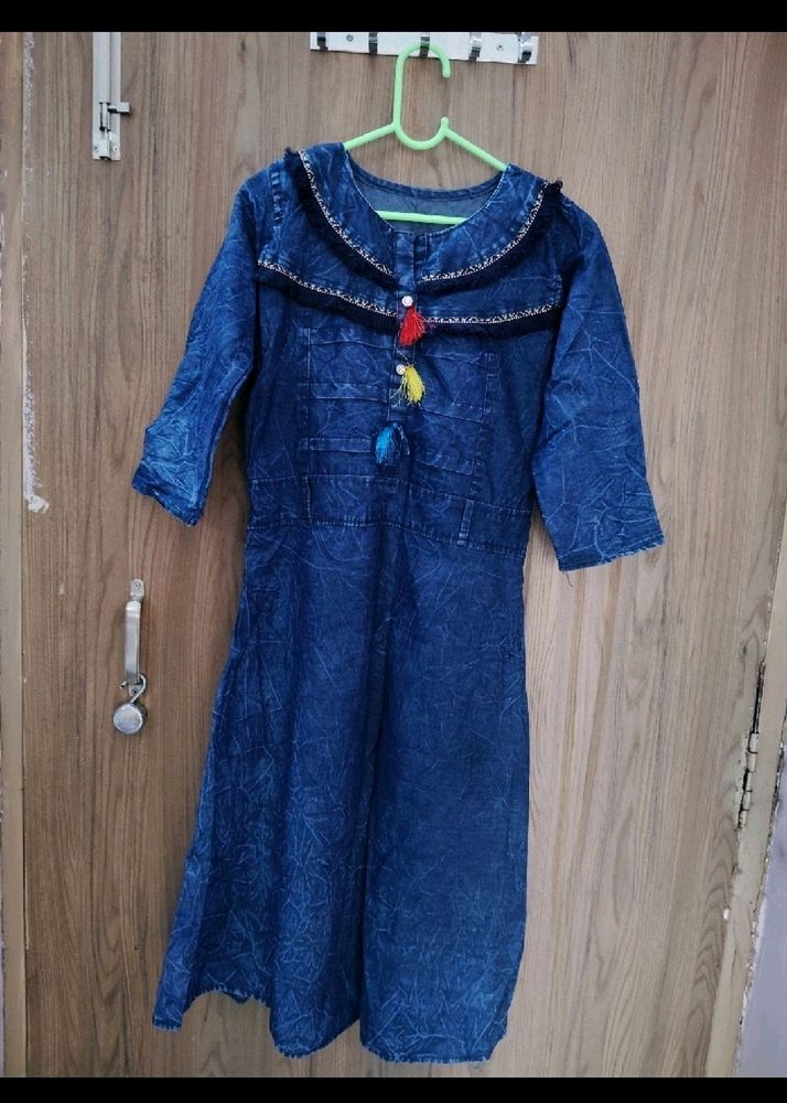 Denim Kurta