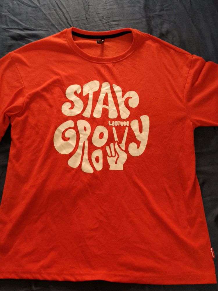 Orange Colour Stay Groovy Top