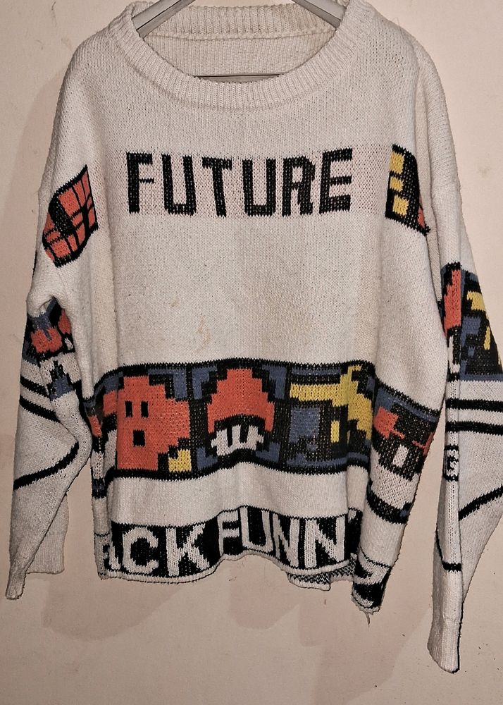 White Future Sweater