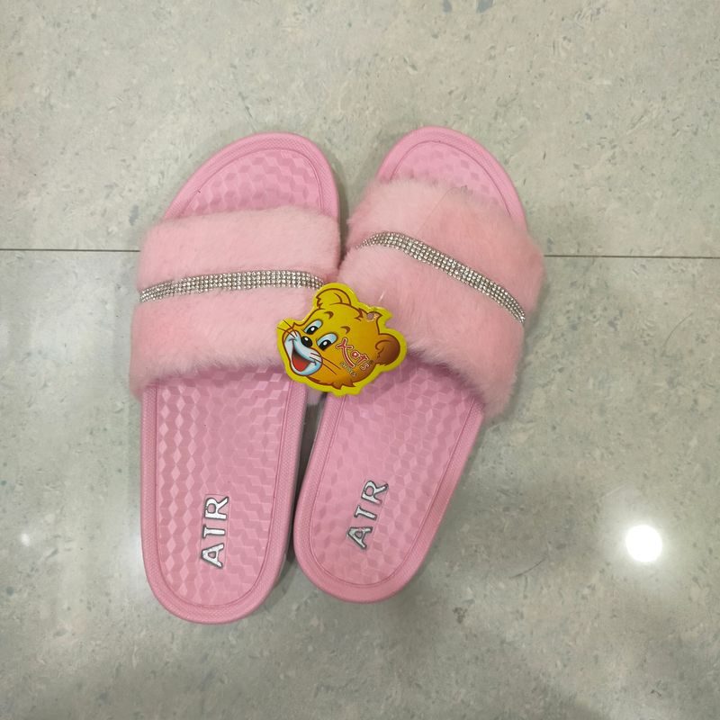 Cute Stone Work Pink Flipflops 💕