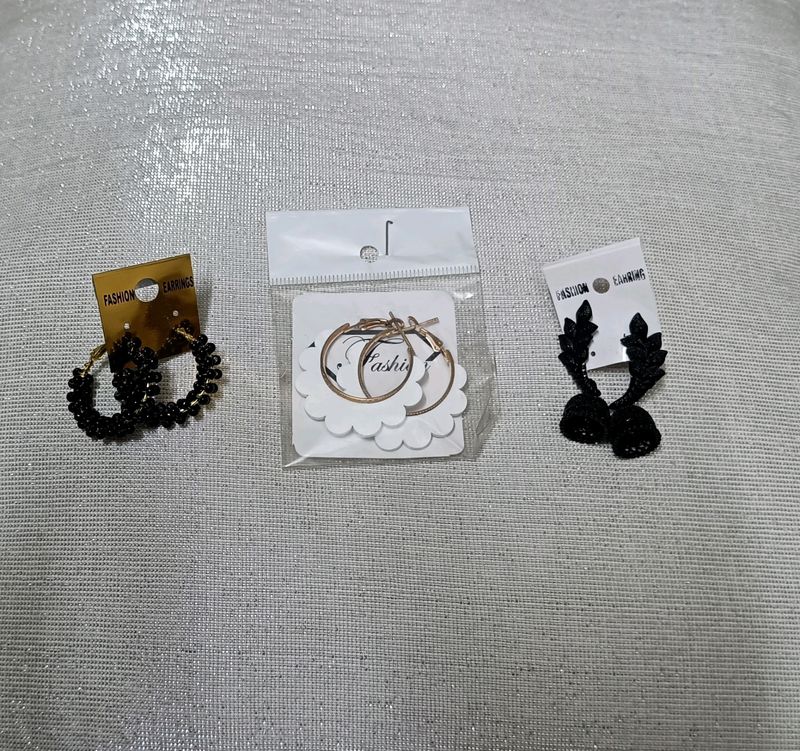 Set Of 3 Fashion Earrings - Assortment 1