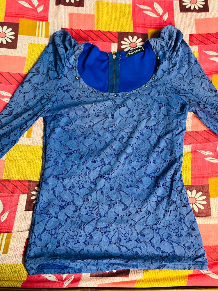 Women Blue Stylish Top