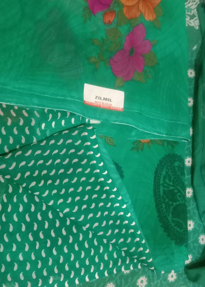 Flower Print Saree