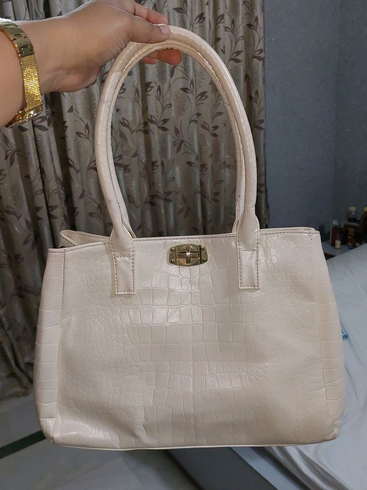 Cream Handbag