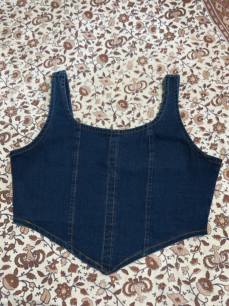 Denim Corset Top