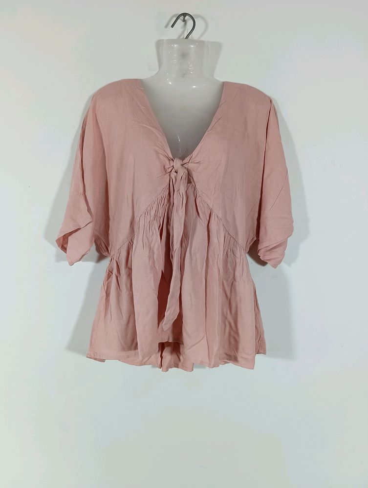 Peach Plain Casual Top (Women)