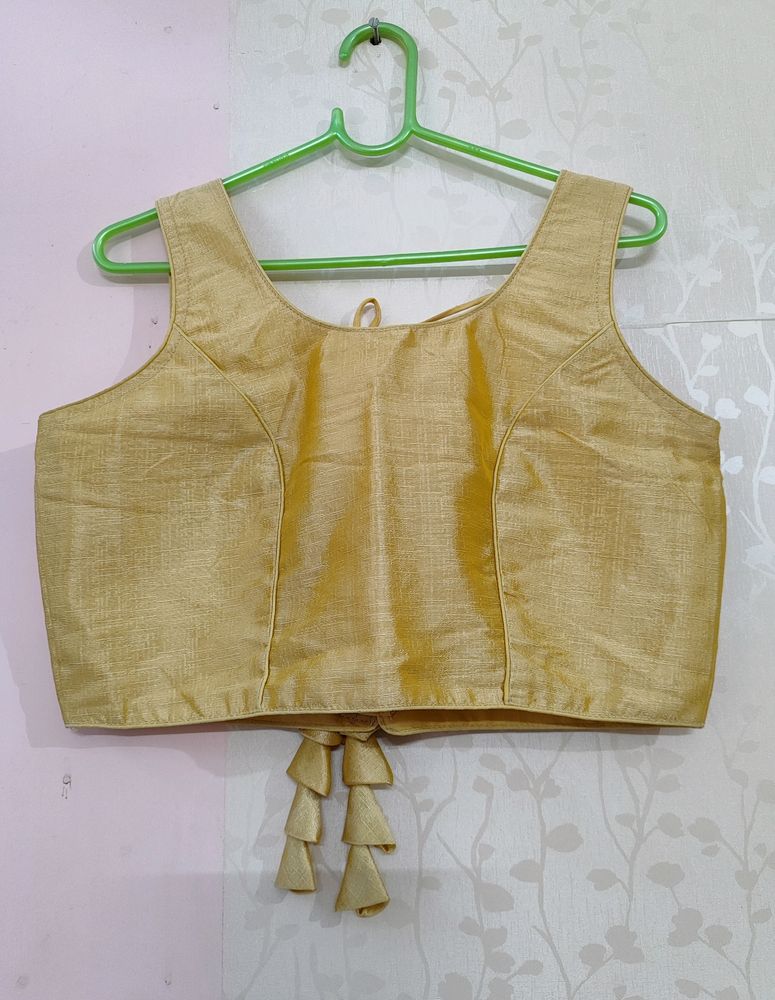 Golden Sleeveless Blouse