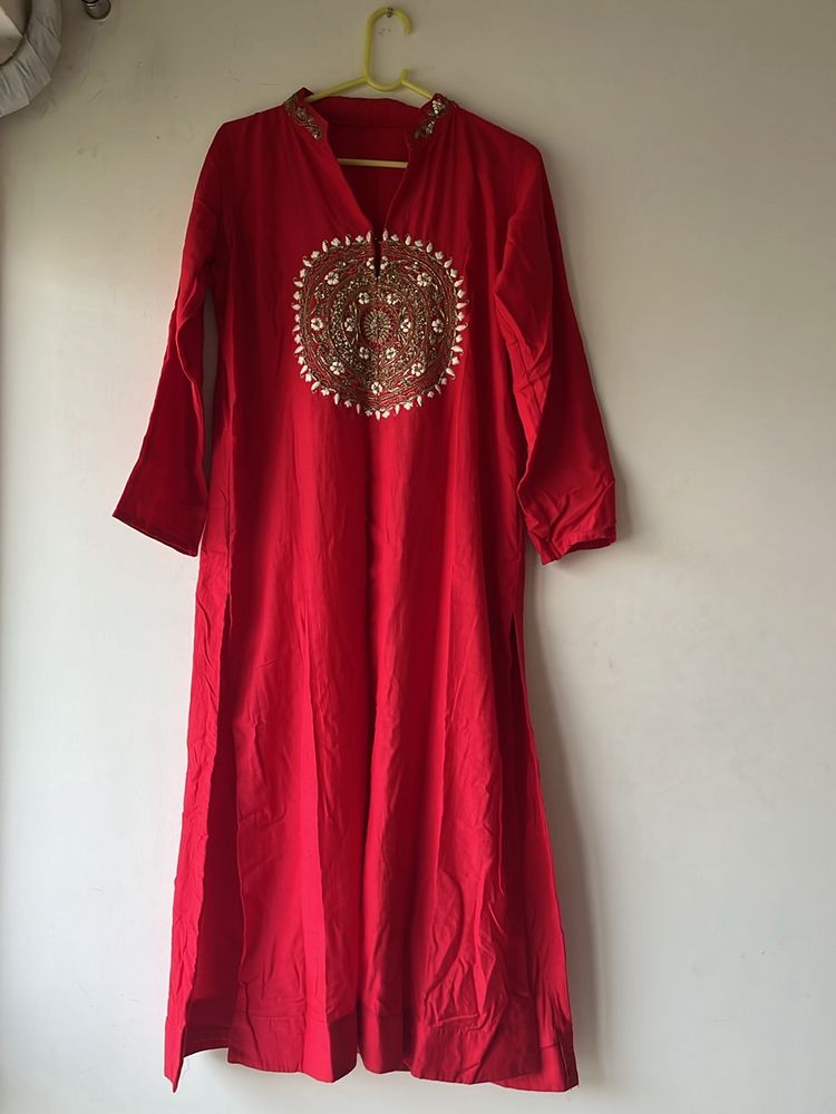 Red Ethnic Kurti