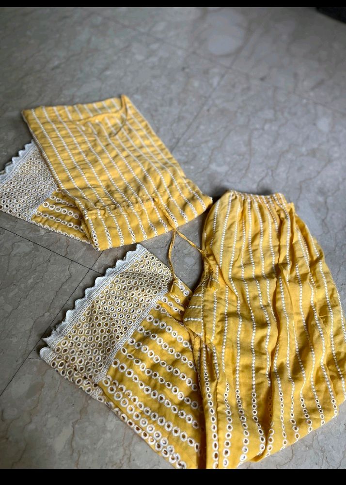 Yellow Kaftan. Co Ord Set