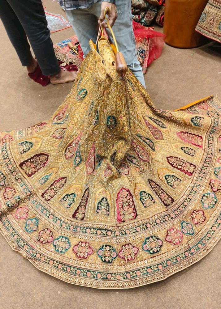 Golden Bride Lehnga