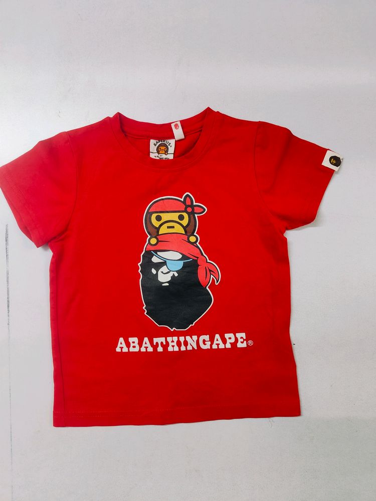 BAPE Pirate Milo Big Ape Head Tee Red ♥️