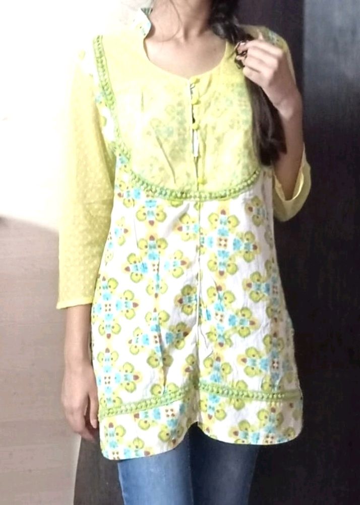 Light Green Cotton Kurti