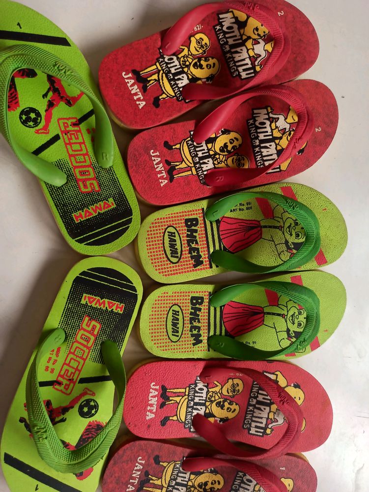 4 Pair Combo Hawaii Slipper Size 1 Or 2