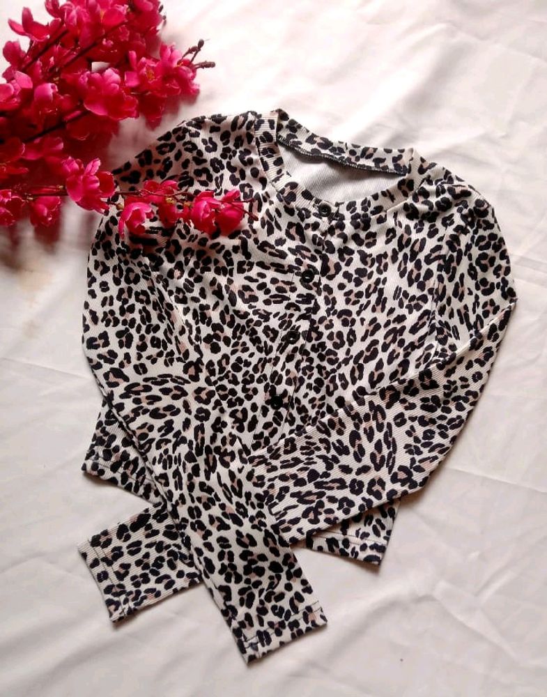 Urbanic Leopard Crop Top