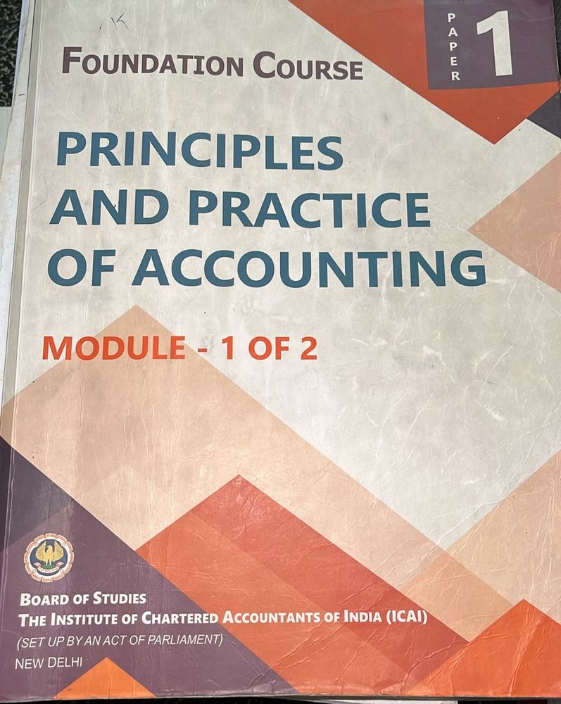 ca Foundation Module 1 Accounts