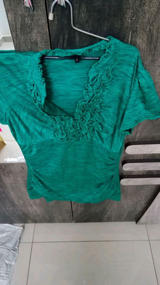 Green fancy top