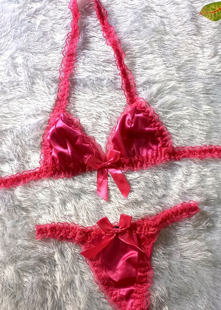 Rani Pink Ruched Intimate Set