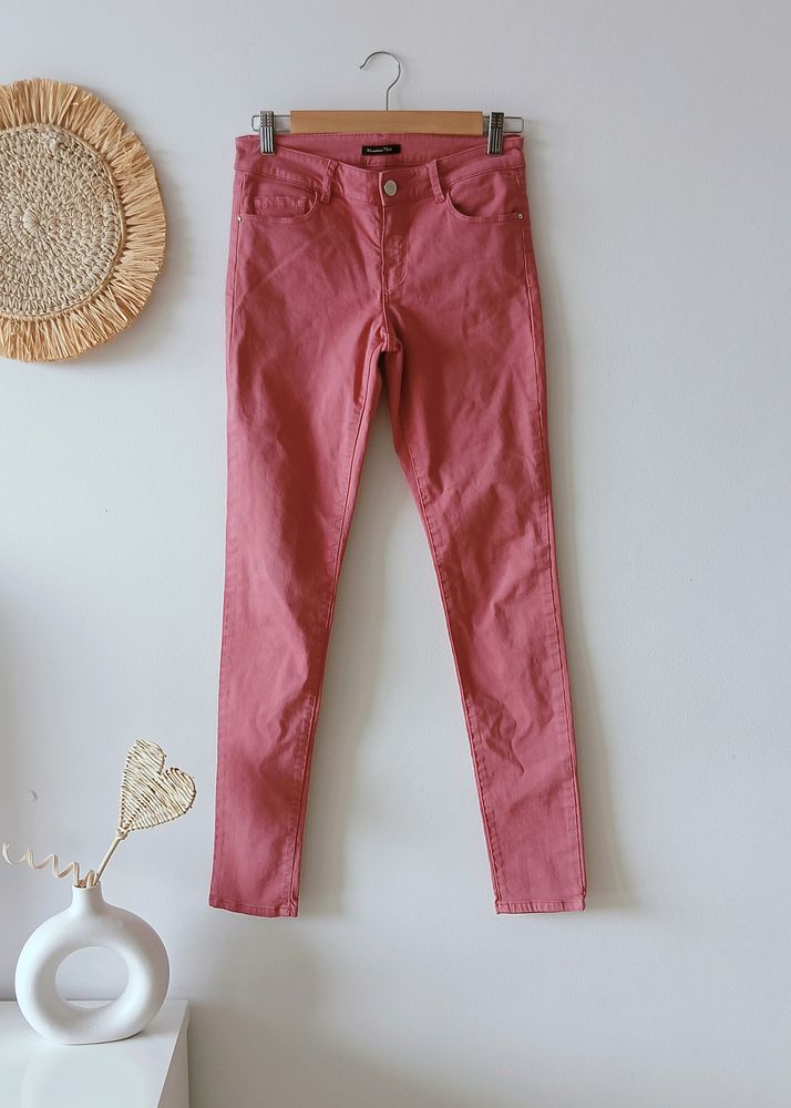 Massimo Dutti Pink Slim Fit Jeans From Italy