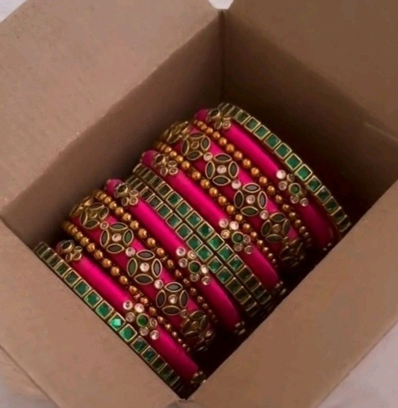 Handcrafted Silkthreadbangles Set