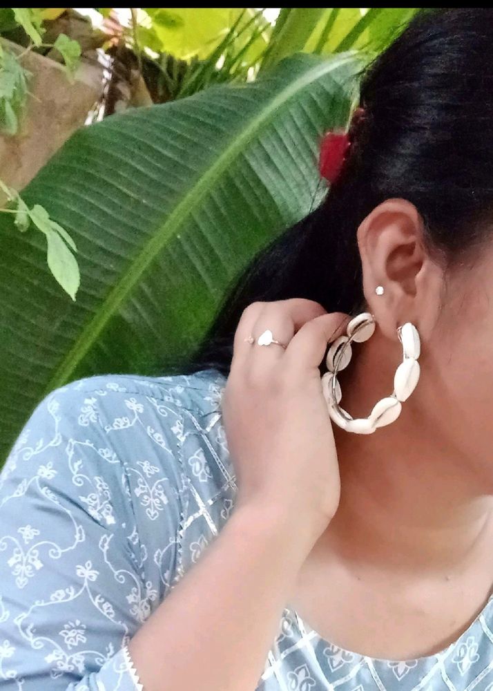 White Shell Earrings