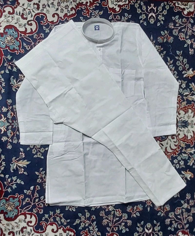 Plain White *Kurta Pajama set*